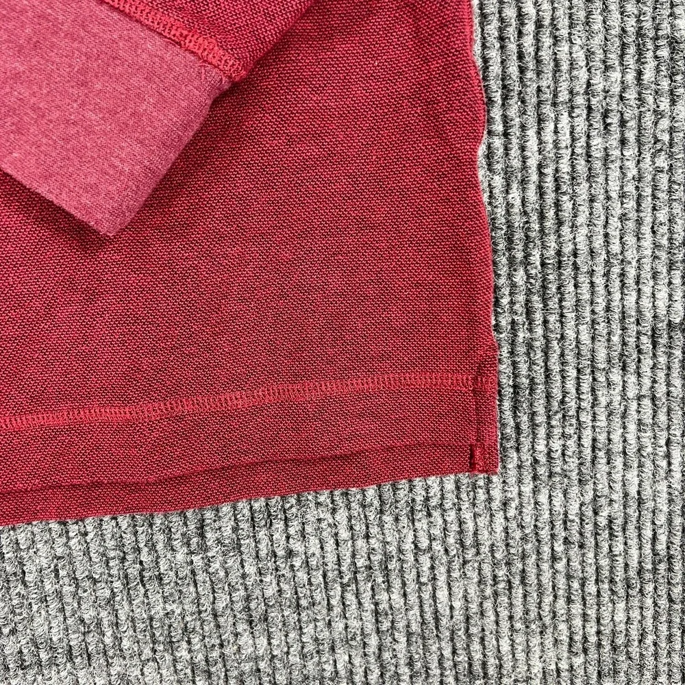 Banana Republic Sweater Mens Large Red Long Sleeve 1/4 Zip Pullover Shirt
